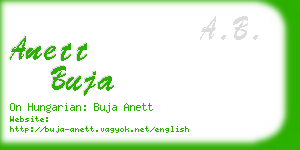 anett buja business card
